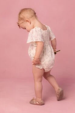 Baby Madison Romper In Eyelet Floral -Ivy City Co Dress Madison Studio 6