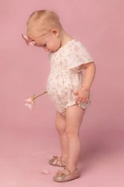 Baby Madison Romper In Eyelet Floral -Ivy City Co Dress Madison Studio 7