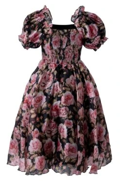 Mini Melody Dress In Midnight Rose -Ivy City Co Dress MelodyMidnightRose Mini Back 408914