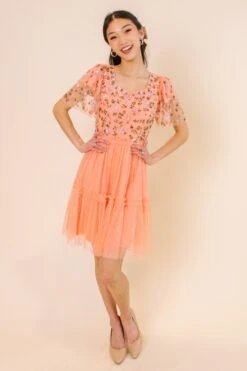 Milan Dress In Sorbet - FINAL SALE -Ivy City Co Dress MilanSorbet Studio SS23 01 741515
