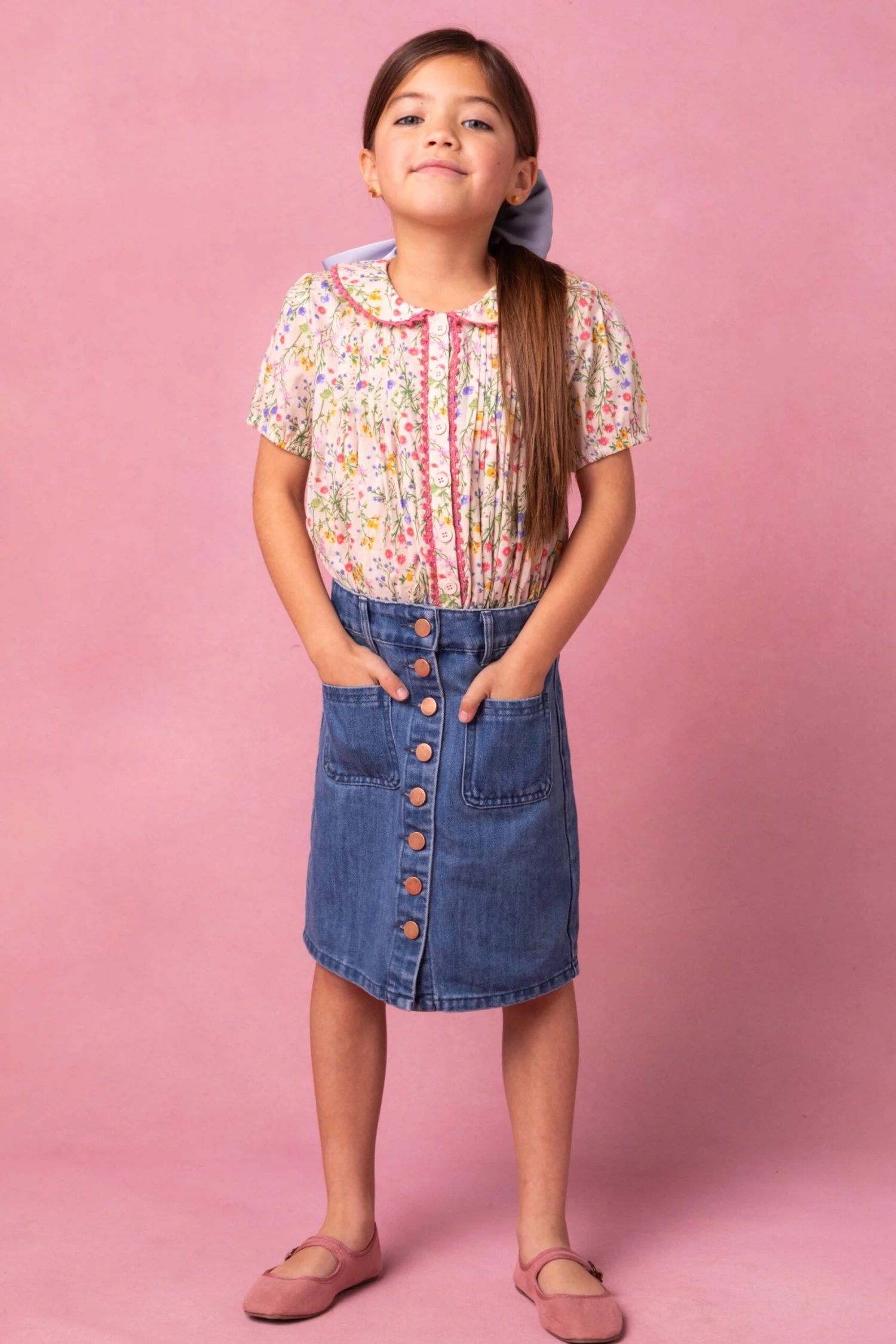 Mini Betty Blouse In Floral 5 Mini Betty Blouse In Floral - Image 5