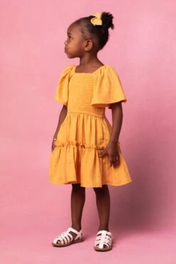 Mini Lennon Dress In Mustard -Ivy City Co Dress MiniLennonmustard Studio Spring24 2