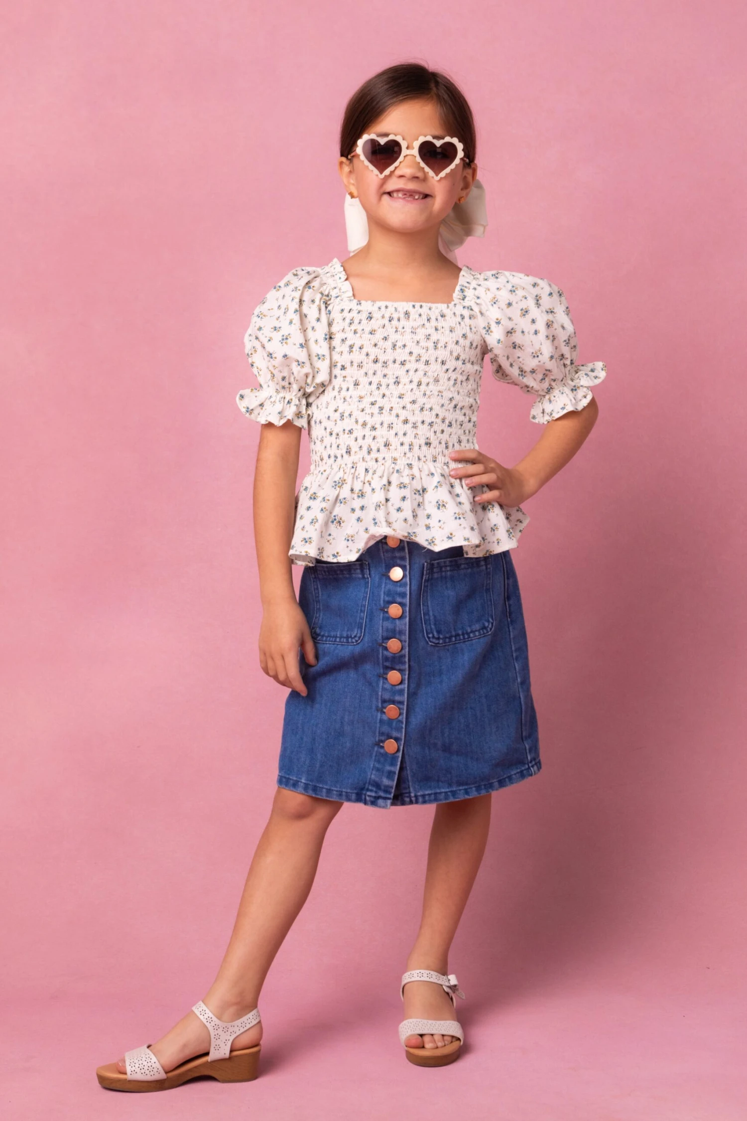 Mini Madeline Top In Blue 2 Mini Madeline Top In Blue - Image 2