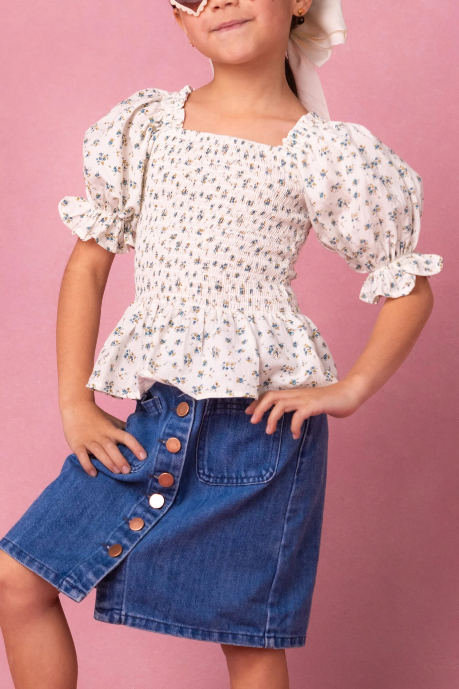 Mini Madeline Top In Blue 1 Mini Madeline Top In Blue