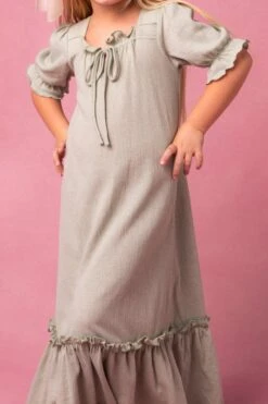 Mini Petra Short Sleeve Night Dress In Green -Ivy City Co Dress MiniNightgownGreen Studio Spring24 4