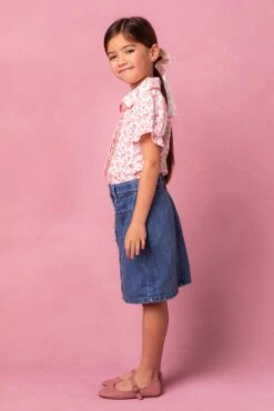 Mini Sophia Blouse In Coral Floral -Ivy City Co Dress MiniSophiaCoralFloralBlouse Studio Spring24 3