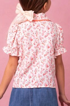 Mini Sophia Blouse In Coral Floral -Ivy City Co Dress MiniSophiaCoralFloralBlouse Studio Spring24 7