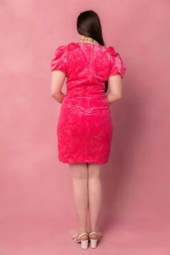 Nina Bow Dress In Pink Velvet 17 Nina Bow Dress In Pink Velvet -Ivy City Co Dress Nina 16