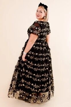 Athena Dress In Black - FINAL SALE -Ivy City Co Dress Noir Collection 110 688440