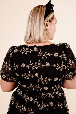 Athena Dress In Black - FINAL SALE -Ivy City Co Dress Noir Collection 112 608757