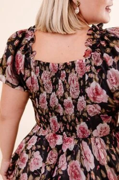 Melody Dress In Midnight Rose -Ivy City Co Dress Noir Collection 121 903105