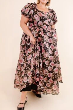 Melody Dress In Midnight Rose -Ivy City Co Dress Noir Collection 123 386745