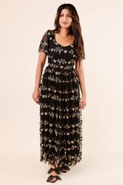 Athena Dress In Black - FINAL SALE -Ivy City Co Dress Noir Collection 275 819508