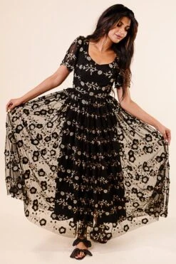 Athena Dress In Black - FINAL SALE -Ivy City Co Dress Noir Collection 277 270882