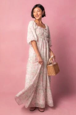 Nora Dress In Spring Watercolor -Ivy City Co Dress NoraWatercolor Studio Easter24 01 598552