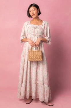 Nora Dress In Spring Watercolor -Ivy City Co Dress NoraWatercolor Studio Easter24 02 840989