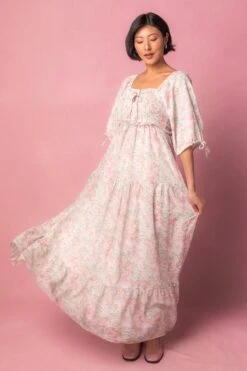 Nora Dress In Spring Watercolor -Ivy City Co Dress NoraWatercolor Studio Easter24 04 558122