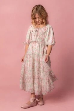 Mini Nora Dress In Spring Watercolor -Ivy City Co Dress NoraWatercolor Studio Easter24 11 451728