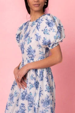 Odette Dress In Blue Floral -Ivy City Co Dress OdetteBlue Studio Spring3 2
