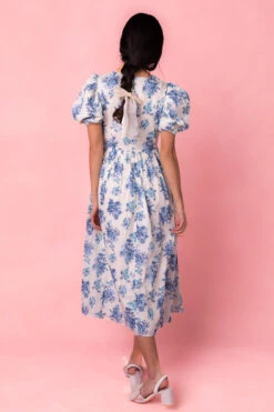 Odette Dress In Blue Floral -Ivy City Co Dress OdetteBlue Studio Spring3 7