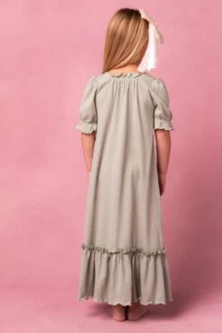 Mini Petra Short Sleeve Night Dress In Green -Ivy City Co Dress PetraShort Studio Spring2