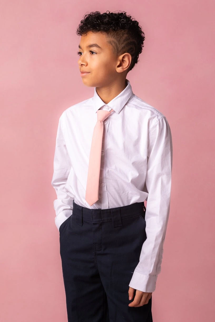 Boys Max Tie In Spring Pink 5 Boys Max Tie In Spring Pink - Image 5