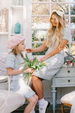 Mini Reese Shift Dress In Periwinkle Blue 11 Mini Reese Shift Dress In Periwinkle Blue -Ivy City Co Dress Reese mommy me Easter24 1 257253