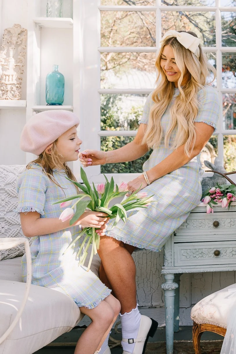 Mini Reese Shift Dress In Periwinkle Blue 5 Mini Reese Shift Dress In Periwinkle Blue - Image 5