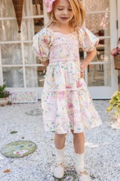 Mini Roselyn Dress In Pastel Floral -Ivy City Co Dress Roselyn CAgradens Easter24 2 2