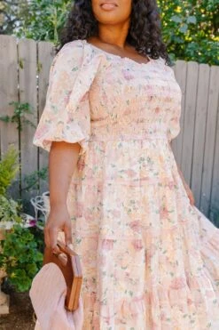 Roselyn Dress In Pastel Floral -Ivy City Co Dress Roselyn Pastel CAGardens 27 EASTER1