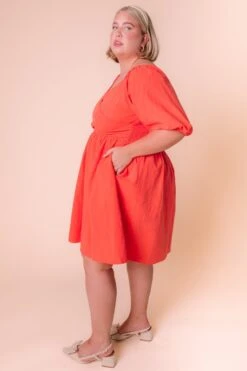 Sage Dress In Coral - FINAL SALE -Ivy City Co Dress SageinCoral Studio SS23 14 432438