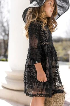 Mini Sicily Dress In Black - FINAL SALE -Ivy City Co Dress Sicily Black Mini 3 307240