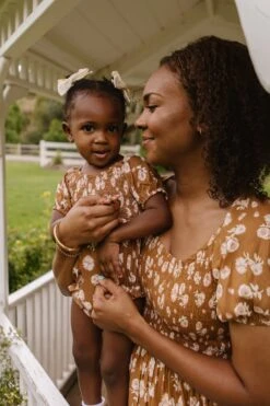 Baby Sienna Romper In Brown Floral - FINAL SALE -Ivy City Co Dress SiennaBrownFloralDress ConradRanch F23 36 790409