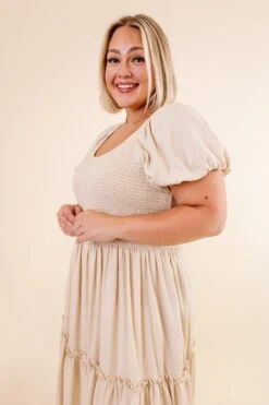 Sienna Dress In Cream - FINAL SALE -Ivy City Co Dress SiennaCream Studio F23 02 403420