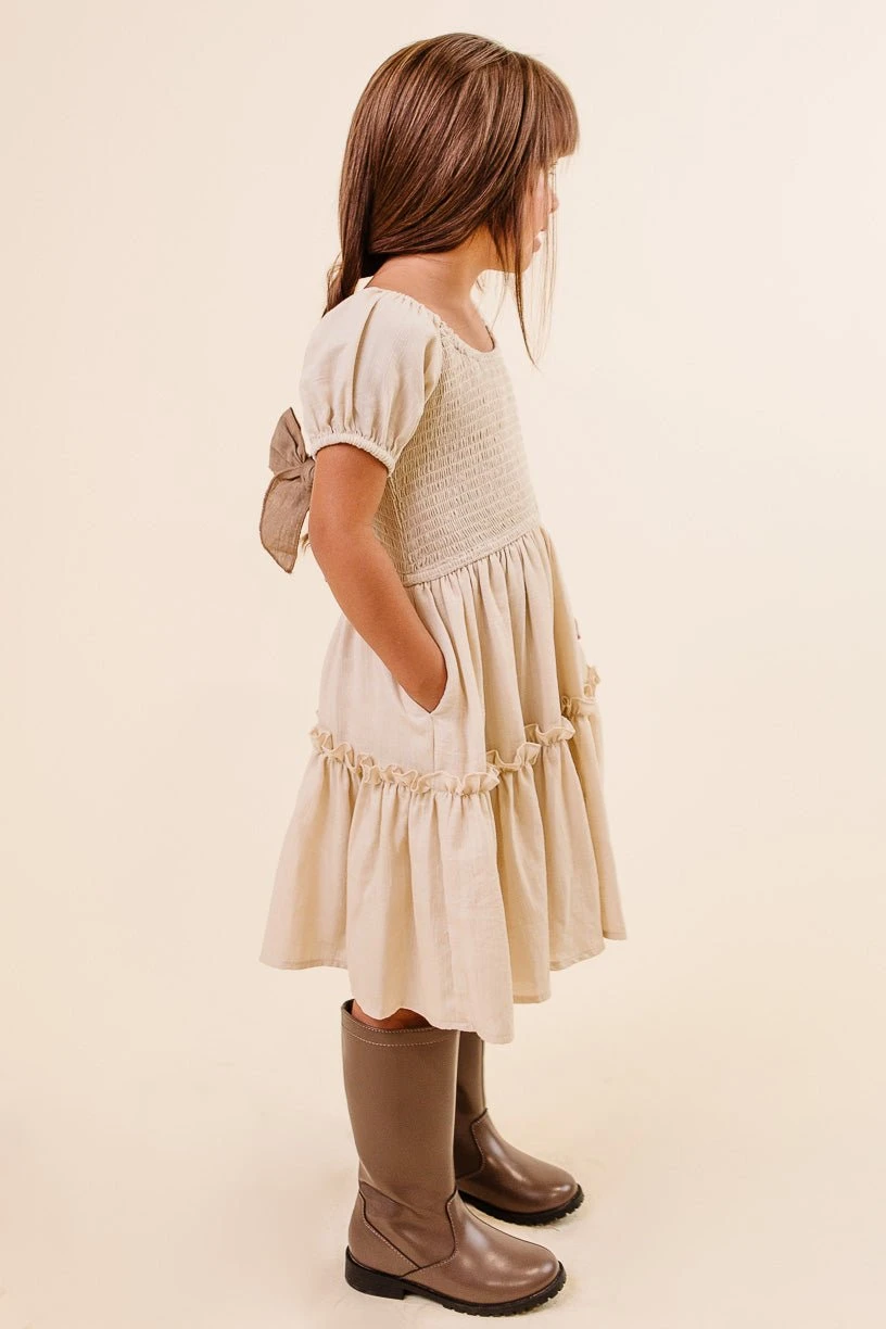 Mini Sienna Dress In Cream - FINAL SALE 8 Mini Sienna Dress In Cream - FINAL SALE - Image 8