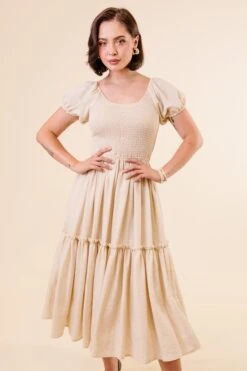 Sienna Dress In Cream - FINAL SALE -Ivy City Co Dress SiennaCream Studio F23 08 497962