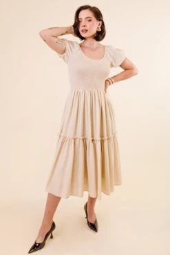 Sienna Dress In Cream - FINAL SALE -Ivy City Co Dress SiennaCream Studio F23 09 514089
