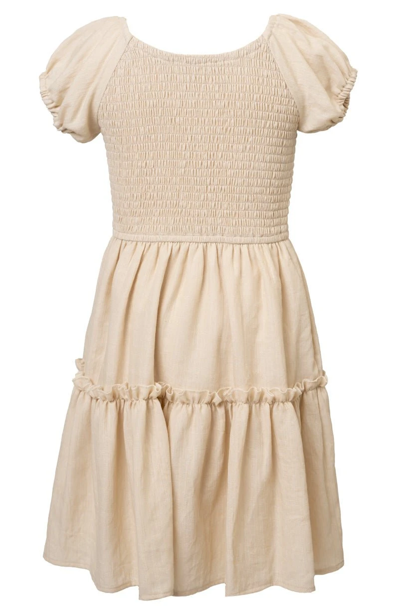 Mini Sienna Dress In Cream - FINAL SALE 4 Mini Sienna Dress In Cream - FINAL SALE - Image 4