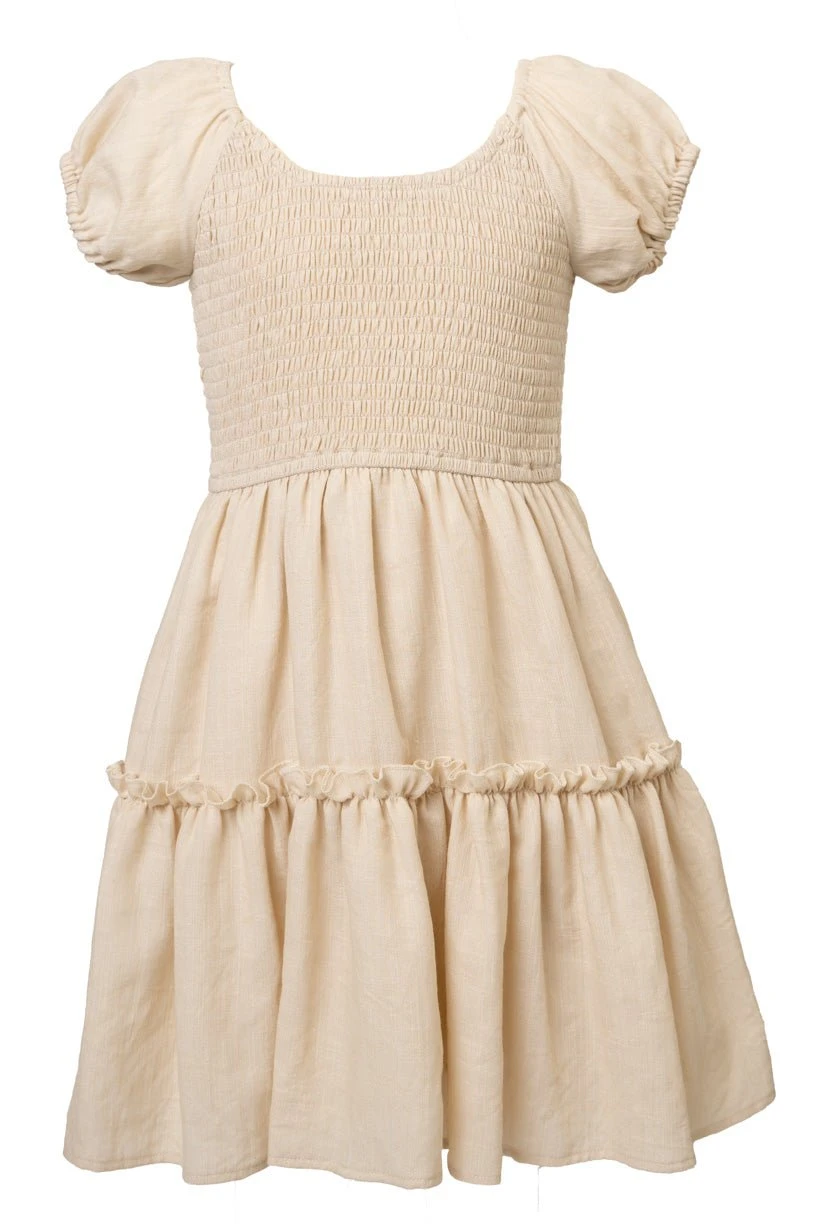 Mini Sienna Dress In Cream - FINAL SALE 3 Mini Sienna Dress In Cream - FINAL SALE - Image 3