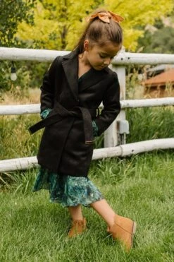 Mini Sloane Coat In Black - FINAL SALE 20 Mini Sloane Coat In Black - FINAL SALE -Ivy City Co Dress SloaneBlack QuietMeadows F23 12 631358