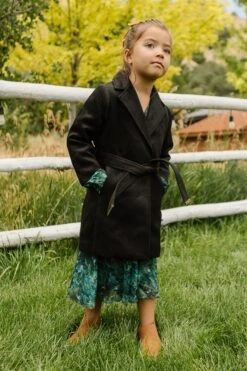 Mini Sloane Coat In Black - FINAL SALE 19 Mini Sloane Coat In Black - FINAL SALE -Ivy City Co Dress SloaneBlack QuietMeadows F23 13 576396