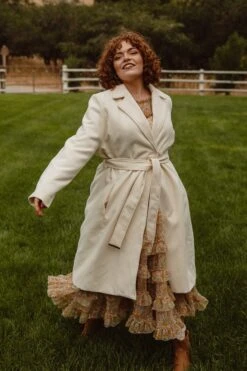 Sloane Coat In Cream - FINAL SALE -Ivy City Co Dress SloaneCream QuietMeadows F23 14 316898