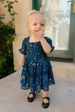 Baby Starry Nights Dress Set - FINAL SALE -Ivy City Co Dress Starry Nights 12 471600