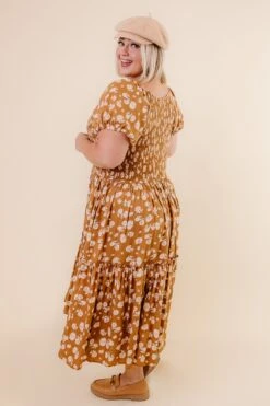Sienna Dress In Brown Floral -Ivy City Co Dress Studio F23 04 218286
