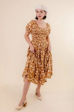 Sienna Dress In Brown Floral -Ivy City Co Dress Studio F23 31 759689
