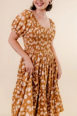 Sienna Dress In Brown Floral -Ivy City Co Dress Studio F23 32 623560
