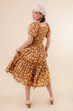Sienna Dress In Brown Floral -Ivy City Co Dress Studio F23 36 233172