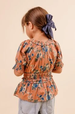 Mini Elena Top In Brown Floral - FINAL SALE -Ivy City Co Dress Studio F23 57 705766