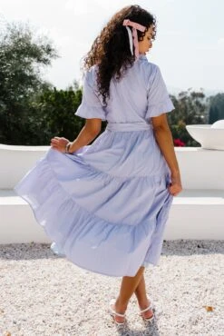 Sutton Dress In Pinstripe -Ivy City Co Dress SuttonDressPinstripe Summer1 CAPoolhouse 16