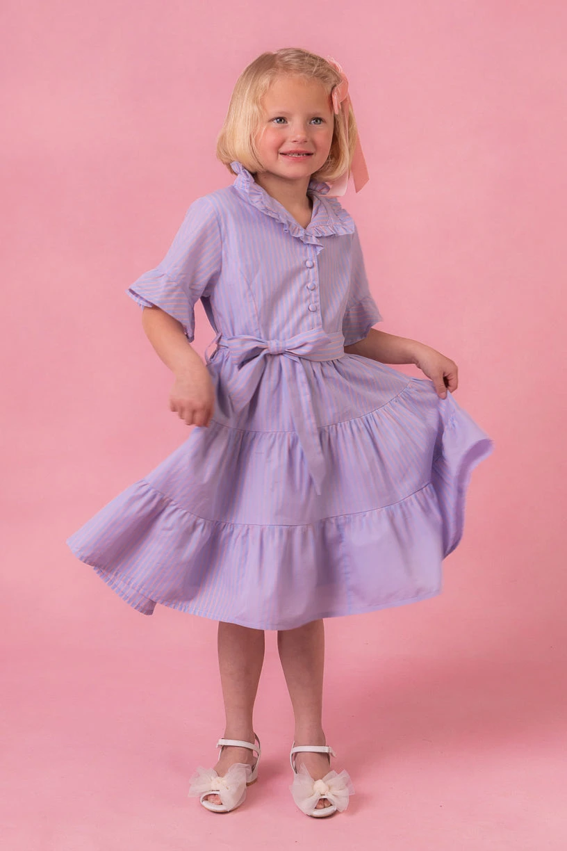 Mini Sutton Dress In Pinstripe 1 Mini Sutton Dress In Pinstripe